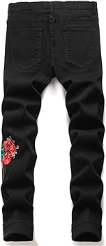 Schwarze hose mit rosen Clearance