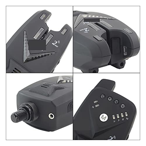 Carp Fishing Alarm Set Wireless Bite Alarm 2 Way Remote Control Bite Indicator S3 (Color : 1 Plus 4) #TOP4