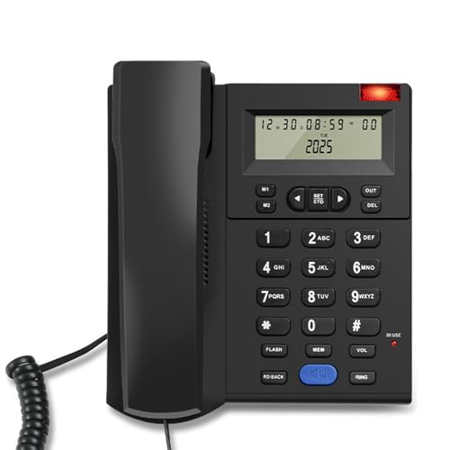 Téléphone de bureau pour personnes âgées fixe filaire maison