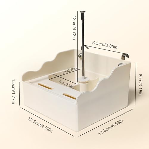 Jaula para pájaros con lavabo multifuncional y comedero resistente de plástico 3