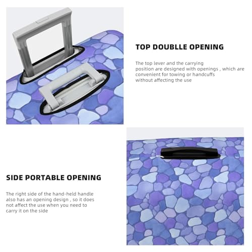 Simple Stone-Surface Texture Elastic Travel Luggage Covers Dustproof Scratch-Resistant Suitcase Protector Fit 22-24 Inch3
