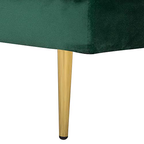 Beliani Moderne Chaiselongue aus Samtstoff in Smaragdgrün Miramas – Bild 7