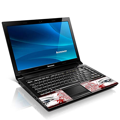 Image of LSS 15 15.6 Inches Laptop Notebook Skin Sticker with 2 Wrist Pads - Reusable Cover Protector Vinyl Sticker Cover Decal Fits 13 inch - 16 inch HP Asus Acer Samsung - Red Secretive Eye Pattern