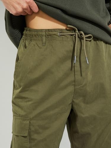 Image of Max Men's Relaxed Fit Low Rise URB N Solid Cargo Joggers