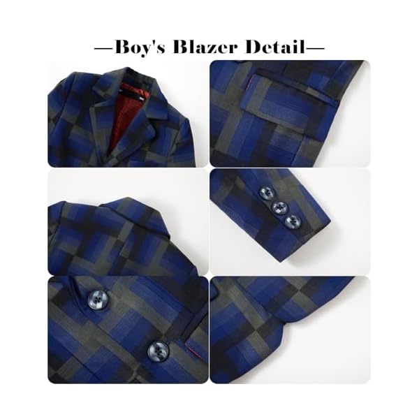 Boy Suits Formal Tuxedo Wedding Prom Suit for Teens Boys Jacquard Suits 3 Piece Blazer Jacket Pants Set with Bow Tie 2t-20 - Image 6