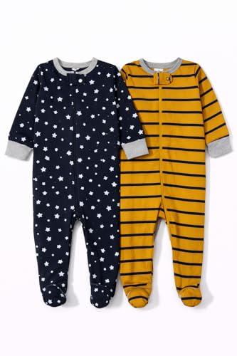 Image of TuddyBuddy 100% Cotton Multi Color Zipper Romper Sleepsuit /Romper /Jumpsuit for Baby Boy & Baby Girl