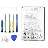 ERYNK BL-46ZH Rechargeable Battery Compatible with LG Leon Tribute 2 K7 with Tools