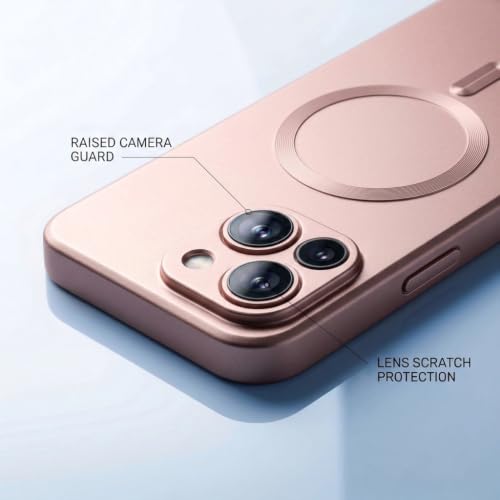Image of amazon basics Premium Mag-Safe Case for Samsung Galaxy S21FE 5G | Shockproof & Anti-Scratch Cover | Soft Silicone with Wireless Charging | Camera Lens Guard - Rose Gold
