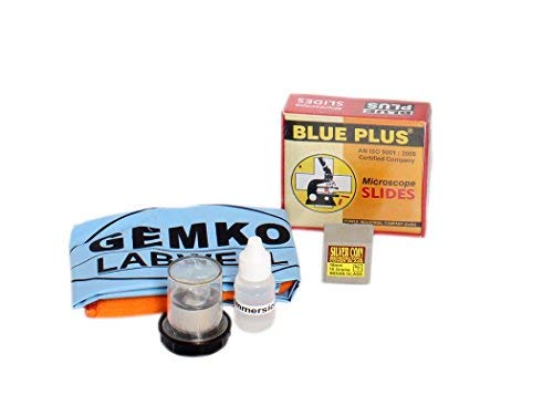 Image of Gemkolabwell Inclined Compound Binocular Microscopes, Laboratory Microscope with 1500X Eyepieces, Dual Layer Mechanical Stage, Blank Slides, Cover Slips, Students and Adults Use