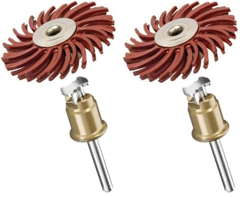 Dremel 473S EZ SpeedClic Feinschleifbürste - Zubehörsatz für Multifunktionswerkzeug mit 1 Feinschleifbürste Körnung 220 25mm zum Entgraten, Reinigen und Polieren von Kunststoff, Holz und Metall