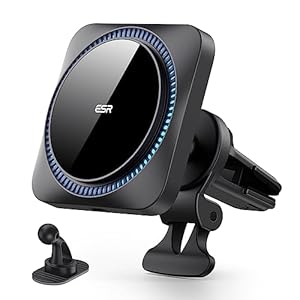 ESR for MagSafe Car Mount Charger with CryoBoost, Magnetic Wireless Car Charger Compatible with MagSafe Car Charger, for iPhone 15/14/13/12, Fast Phone Cooling Charger