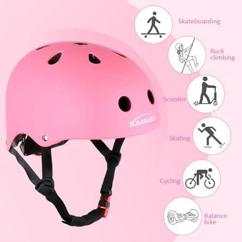 Image of KAMUGO Kids Adjustable Helmet, Suitable for Toddler Kids Ages 3-8 Boys Girls, Multi-Sport Safety Cycling Skating Scooter Helmet