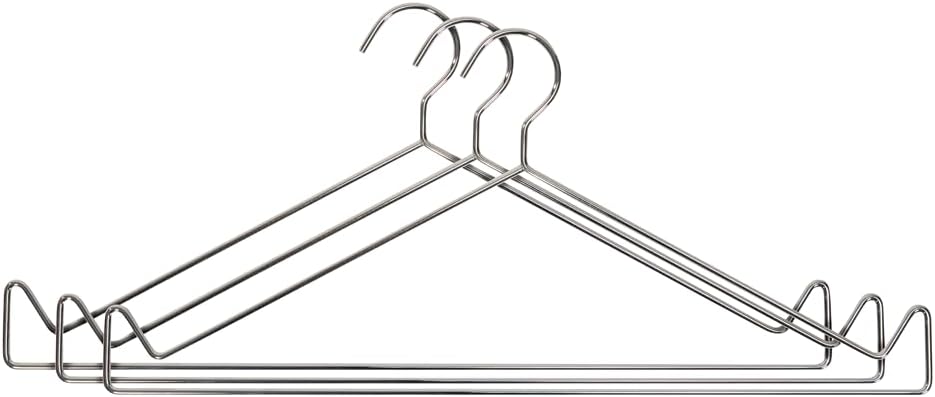 AliMed Heavy-Duty Radiation Apron Hangers, Chrome-Plated Welded Steel, Pack of 3 Hangers
