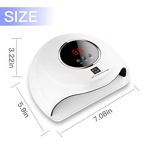 image for WEVILI LED UV Nail Lamp, 90W Professional Nail Dryer for Gel Polish, Q