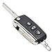 Keyecu Flip Remote Key Shell Case Fob 3 Button for Bentley Continental GT GTC Mulsanne 2004-2016 P/N: KR55WK45032 (Empty Key Shell ONLY)