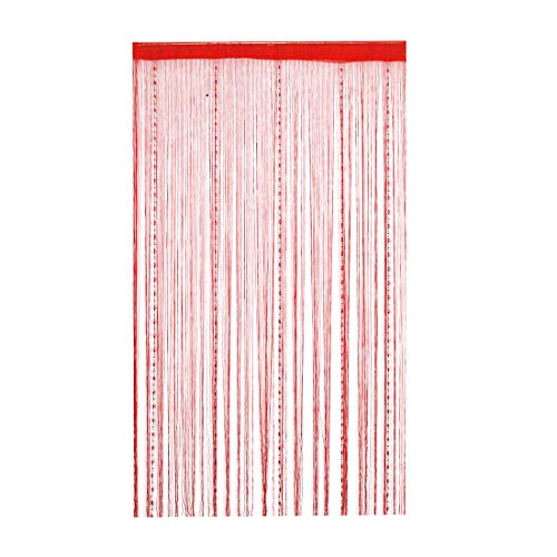 uxcell Door String Thread Fringe Window Panel Room Divider Curtain Strip Tassel for Wedding Coffee House Restaurant Party 1x2m Lenght Red