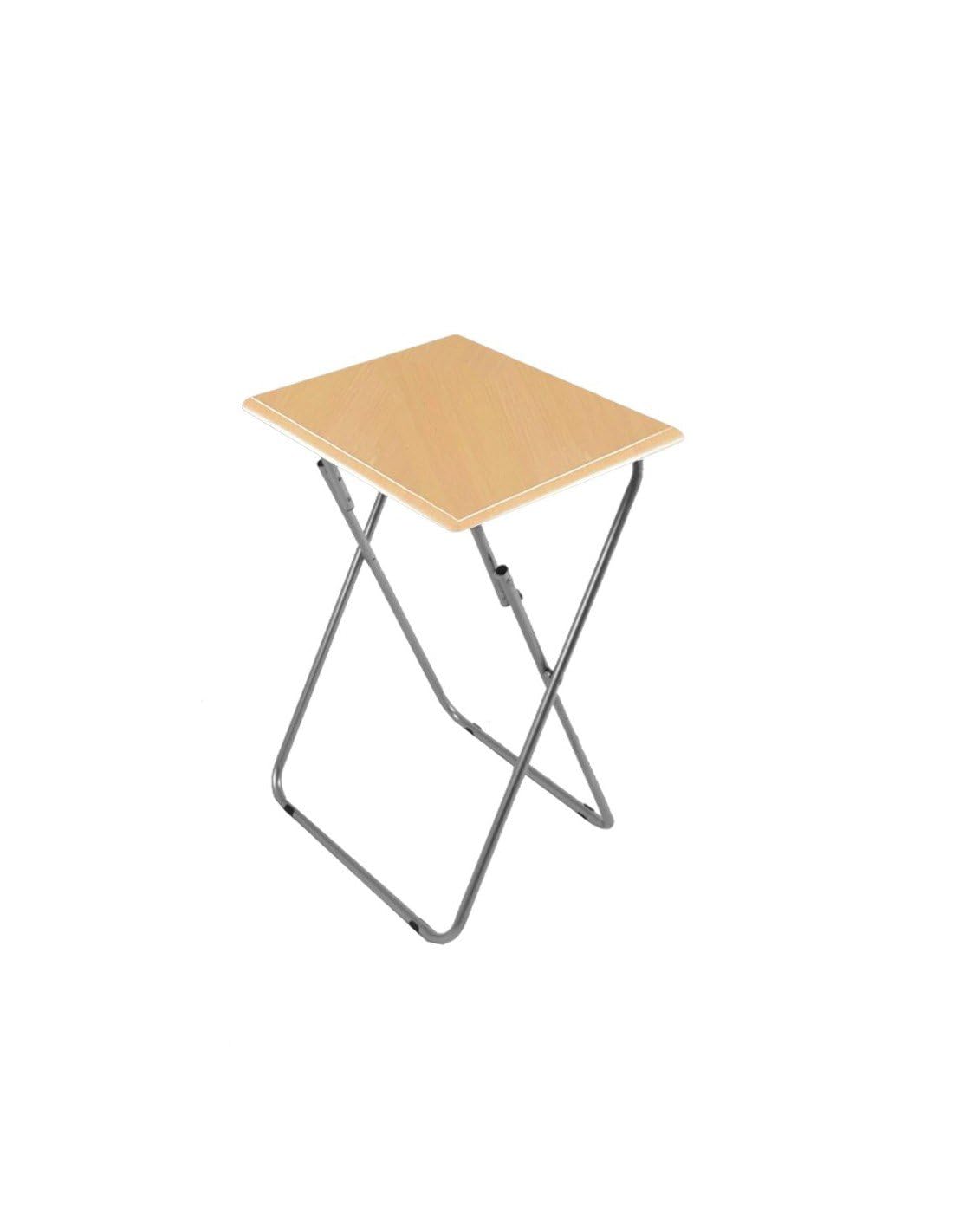 Jardin202 - Mesa Plegable Portátil Rectangular – Mesa Auxiliar Abatible 48 x 38 x 66 cm | (Madera Natural)