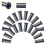 Eyourlife 40 Pack T316 Marine Grade Edelstahl 30/45 Grad Winkel abgeschrägte Schutzhüllen Holz Post Protector für 1/8inch Drahtseil Kabel Geländer, DIY Balustrade (90 Grad(Schwarz 20pcs))