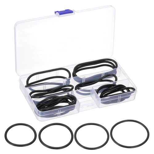 MECCANIXITY Nitrile Rubber O Rings Assortment Set 4 Size Rubber Seals O Rings Kit for Faucet Plumbing Air Gas Repair, Black, Pack of 20 (OD: 45/50/55/60mm)