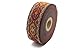 11 Yard Spool 1.37 inches Wide Anatolian Kilim Orange Jacquard Ribbon Medieval Trim Woven Retro Fabric Home Decoration Embellishment DIY Sewing Supplies Lace Vintage Decor 35588