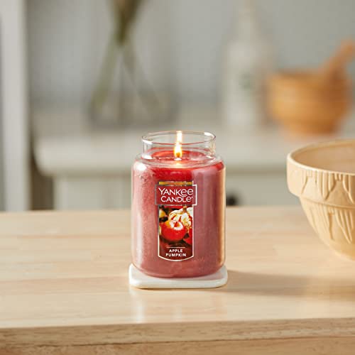 Yankee Candle Apple Pumpkin Scented, Classic 22Oz Large Jar Single Wick Candle, Over 110 Hours Of Burn Time #TOP2
