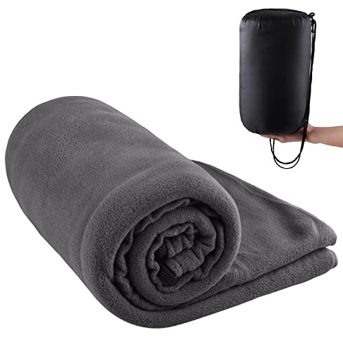 Triwonder Fleece Sleeping Bag For 4 Seasons Camping Sleeping Bag For Adults Kids Boys Grils Lightweight Sleeping Sheet For Outdoors Traveling Hiking Hotel (Grey) #TOP6