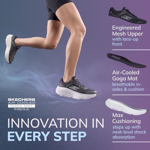 Skechers Damen Max Cushioning Endeavour Canova Turnschuhe, Black White, 38 EU Weit – Ansicht 4