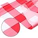 Chinco 2 Pieces Large Plastic Red and White Checkered Pennant Banner Gingham Triangle Red and White Banner for Picnic BBQ Birthday Christmas Party Decoration Supplies 32.8 Feet