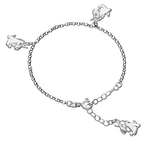 Pulsera de unicornio de plata ajustable, el regalo de cumpleaños para hijas y nietas