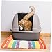 Milisten Rainbow Cat Litter Mat Non- Litter Box Rug Soft and Design Captures for Cleaner Floors for All Cat Breeds