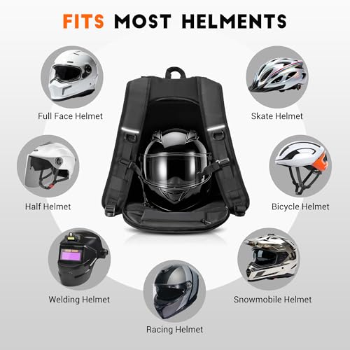 GEVINFA Motorcycle Backpack with Reflective Flag