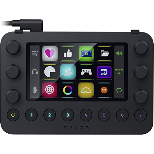 Razer Stream Controller - All-in-One-Deck für Streaming und Content-Erstellung (12 haptisch schaltbare Tasten, 6 taktile Analog-Dials, 8 programmierbare Knöpfe)