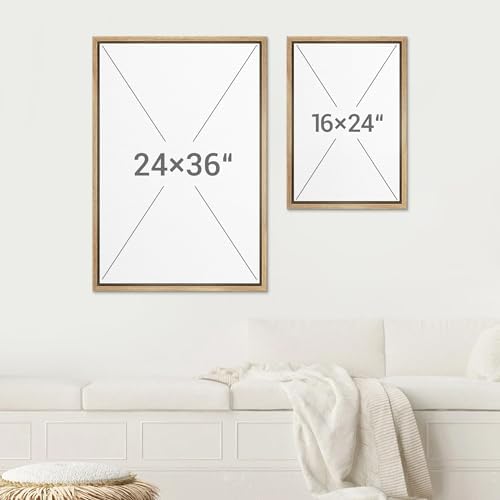 SIGNWIN Framed Canvas Print Wall Art Set Vintage Tree Sketch Classic Sepia-Toned Forest Illustrations Modern Art Scenic Colorful for Living Room, Bedroom, Office - 24"x36"x2 Natural - 5