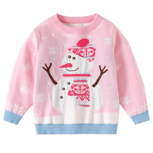 Image of Ugly Christmas Sweater for Girls Funny Xmas Knit Pullover Shirts Kids Child Holiday Jumper Tops Outfit 2-14 Years