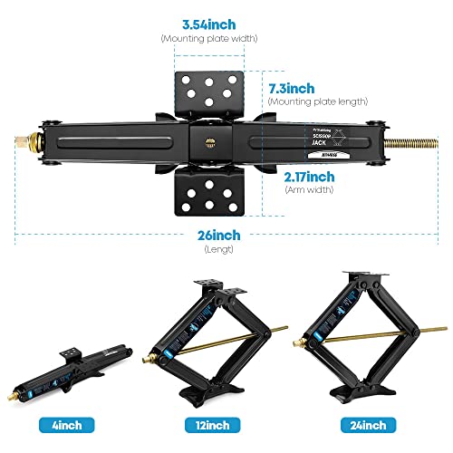 [Upgrade] Kohree 7500lbs RV Stabilizer Leveling Scissor Jacks 24 Set of 2