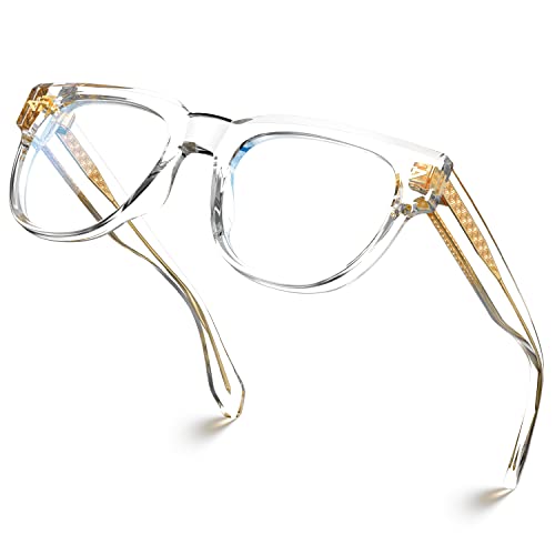 Image of VISOONE Square TR90 Blue Light Blocking Glasses with Anti Glare Computer Glass Woman and Men SAGE
