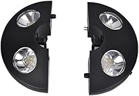 Vista 4 de DOWNER Farol de vela, luces de paraguas, luces de sombrilla de jardín, luz de sombrilla de patio con 24 LED, poste de tienda de campaña montado