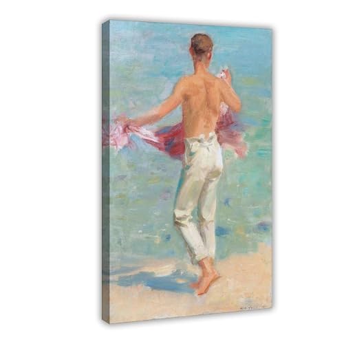 Toile Preparing to Bathe par Henry Scott Tuke decoration elegante pour un bureau lumineux