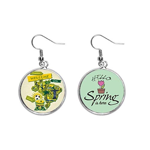 Pendientes de fútbol Brasil el regalo ideal de joyería para fans este verano
