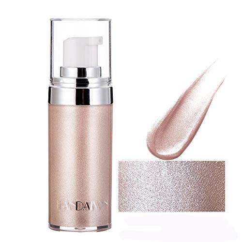 Meicoly Face Body Luminizer,Liquid Illuminator Body Shimmer Oil,Moisturizing Bronzer Highlighter Smooth Shine Highlight Glow Makeup,Waterproof Body Shimmering Glitter,01 Pearl White #TOP7