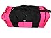 Travel Bag Three Ex Large with U Opening for Easy Excess, Two End Compartment Made in USA.(neon Pink)