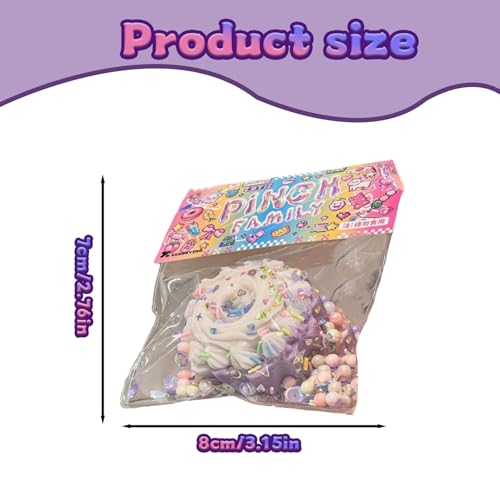 Image of Squishy Toy, Taba Squishy, Squishy Biscuit Squishy Fidget Toys Fufu Taba Stress Ball Squeeze Toys Anxiety Relief for Women /Men Stocking Fillers Birthday Gifts163 (Purple(Cake))