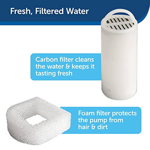 PetSafe Stainless 360 Pet Fountain - 1 Gallon (128 oz) Dog and Cat Water Fountain - Water Filters Remove Hair - Water Dispenser Entices Pets to Drink - Customizable Cat and Dog Water Bowl Dispenser PetSafe Stainless 360 Pet Fountain - 1 Gallon (128 oz) Dog and Cat Water Fountain - Water Filters Remove Hair - Water Dispenser Entices Pets to Drink - Customizable Cat and Dog Water Bowl Dispenser