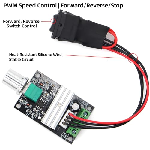 Image of RioRand 6V 12V 24V 28V 3A 80W DC Motor Speed Controller PWM Speed Adjustable Reversible Switch 1203BB DC Motor Driver Reversing