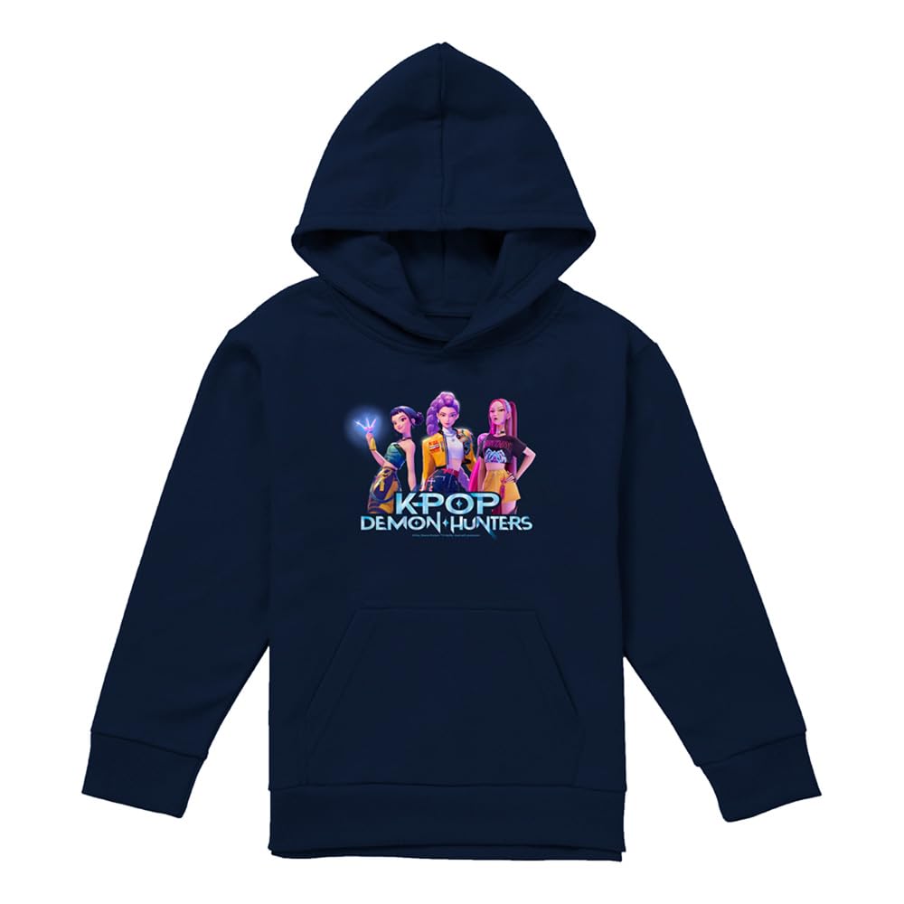 Netflix Kpop Demon Hunters Youth Hoodie - Navy - 9-11 Years