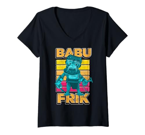 T-shirt Star Wars Babu Frik col V pour femme au style pop art