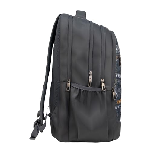 Image of F Gear Arashi Black 35L School Backpack|4 Compartments, 1 Front Pocket & water Bottle Holders|Laptop Sleeve|Ergonomic, Lightweight & Durable Design|Ideal for School, College, Work, Travel & Daily Use