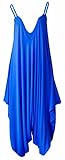 Fashion 4 Less Damen Harem-Jumpsuit in Plusgröße mit Leibchen in den Größen von 34 bis 52/54 Gr. XXL-46-48), königsblau