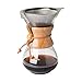 Comfify Pour Over Ekspres do kawy z Borosilicate Glass Carafe i wielokrotnego użytku stali nierdzewnej stały filtr ręczny Dripper kawy Brewer z prawdziwym Light Brown Wood Sleeve - 30 uncji - Free E-Book