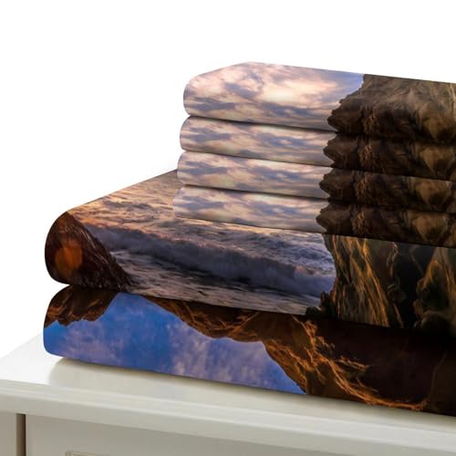 Parure de lit king dorée haut de gamme en microfibre douce